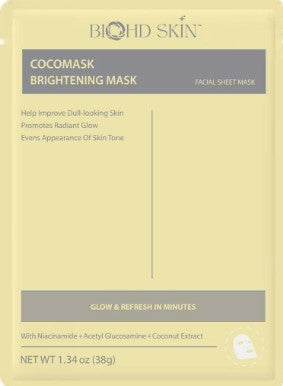 Brightening Sheet Mask | Niacinamide Dark Spot Face Mask | COCOMASK Glow