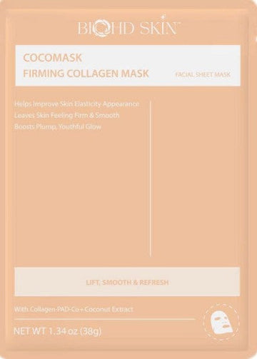 COCOMASK Collagen Hydrating Bio-Cellulose Sheet Mask | Coconut Water Korean Sheet Mask | BIOHD SKIN