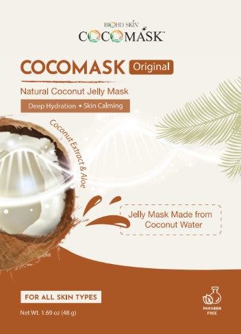 BIOHD SKIN COCOMASK Original Natural Coconut Jelly Mask, Coconut Water, Aloe & Skin-Comfort Ingredients, Hydrating Face Mask, 1.69 oz